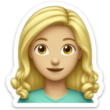 blonde girl experiment in chemistry sticker