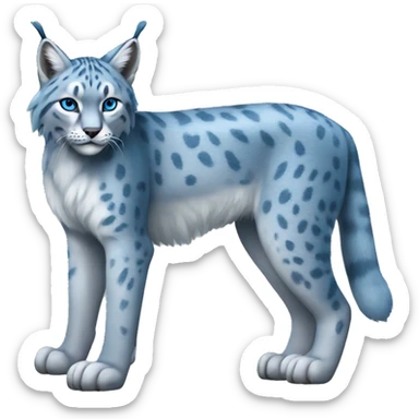 A blue lynx full body sticker