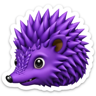 Freaky purple hedghog sticker