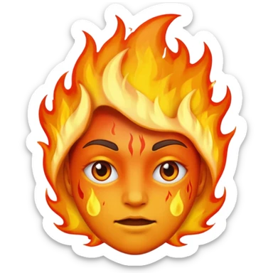 This emoji 😶 On fire sticker