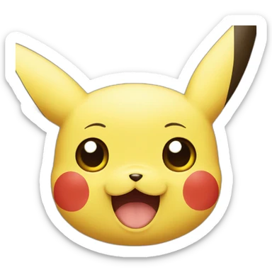 Pikachu face sticker
