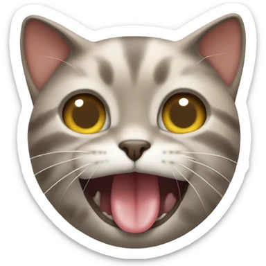 a cat licking its inner thigh sticker