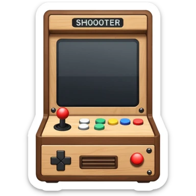 Pixel shooter cabinet sticker