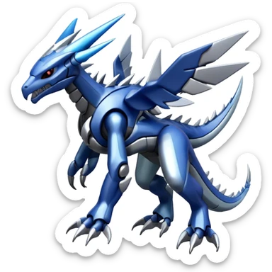 Futuristic Cool Edgy Shiny Digimon-Dialga-Palkia-hybrid full body sticker