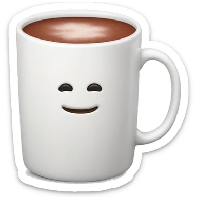 Red mug full of hot cocoa sticker