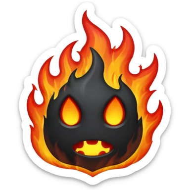 hell view with Red and black with fire sticker