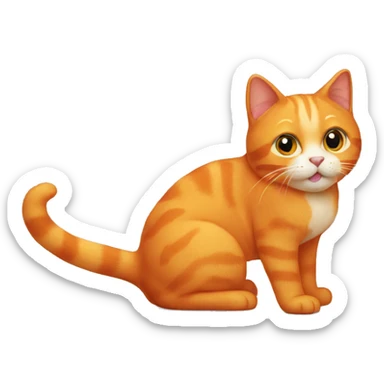 Orange cat sticker