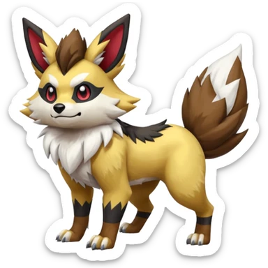 Zeraora-Eevee-Obstagoon-Buneary-Lycanroc-fusion sticker