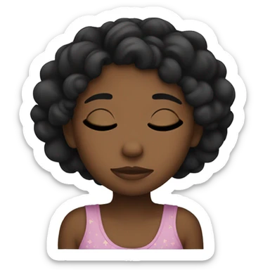 Cute black girl sleeping  sticker