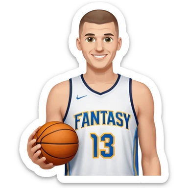 Fantasy basketball jokic merchant sticker
