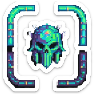 ParadoX1 streamer logo, pixel art style, retro gaming influence sticker