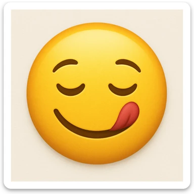 emoji with face savoring food sticker