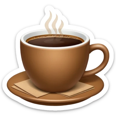 coffe and paper sticker