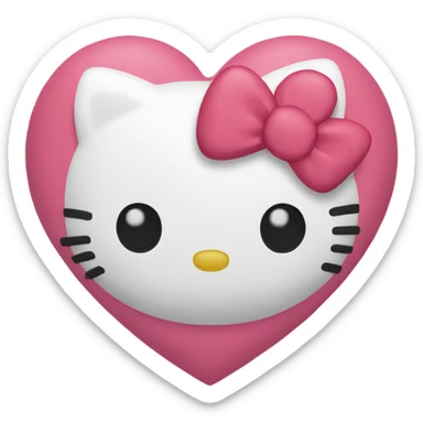 hello kitty heart sticker