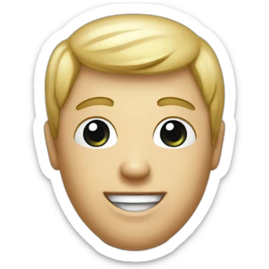 male head and neck sticking out of a toliet sticker