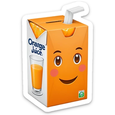 orange juice box sticker