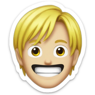 Sanji one piece face sticker