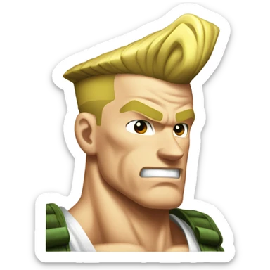 guile from street fighter sticker