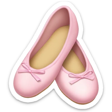 light pink christmas ballet shoes sticker
