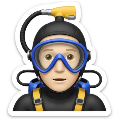 Underwater man sticker