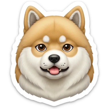 American Akita white sticker