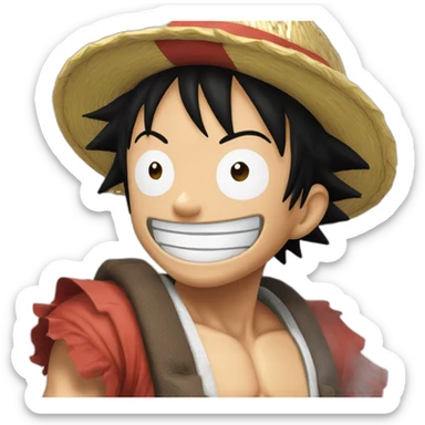 Luffy with gear5 who laughs sticker