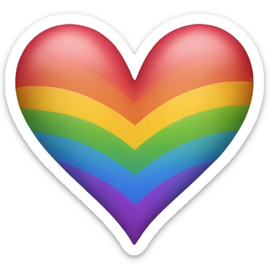 rainbow heart sticker