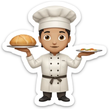 High resolution of   realistic full body chef distorted , no extra hybrid sticker