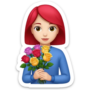 hand giving flowers sticker