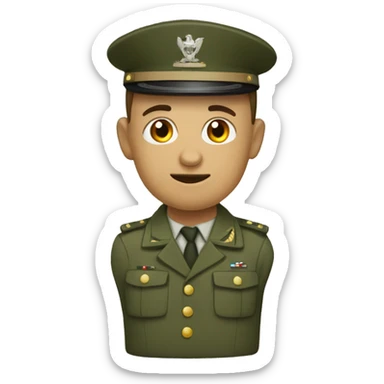 Militar CON GORRA sticker