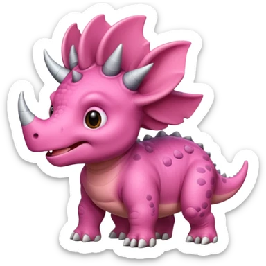 Triceratops cute pink  sticker