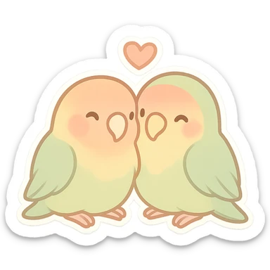 cute lovebirds pastel  sticker
