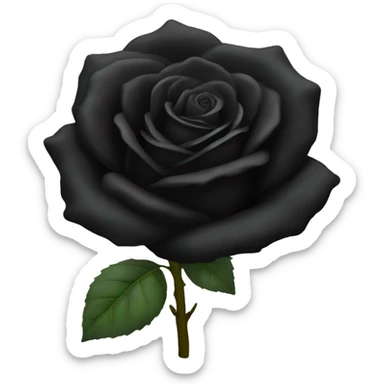 Black rose sticker