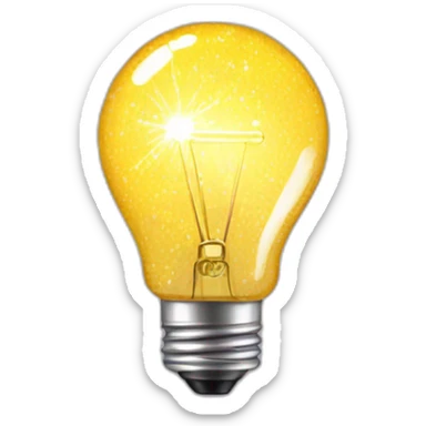 sparkles and the light bulb sticker