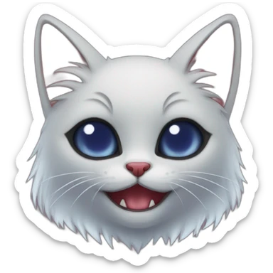 Vampire kitty sticker