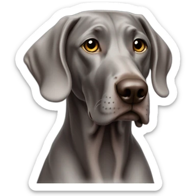 weimaraner funny sticker