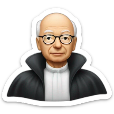 Klaus Schwab as an Apple genius bat sticker