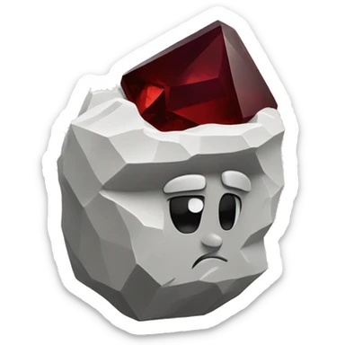 Garnet in limestone crystal sticker