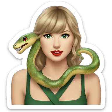 taylor swift and serpent sticker