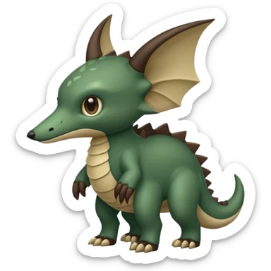 Epic complex detailed dark-hunter-green dark-brown beige pastel realistic aesthetic-scenic-Fakémon-Sprigatito-Floragato-Meowscarada-Trico-Sergal-Serval-Vernid-creature (full body) sticker