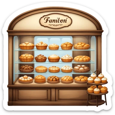 French pittoreske bakery sticker