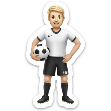 ein Schweinebauer der mit seinem Schwein Fußball spielt sticker