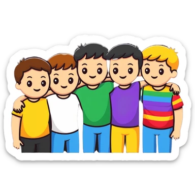 LGBTQ group of friends sticker