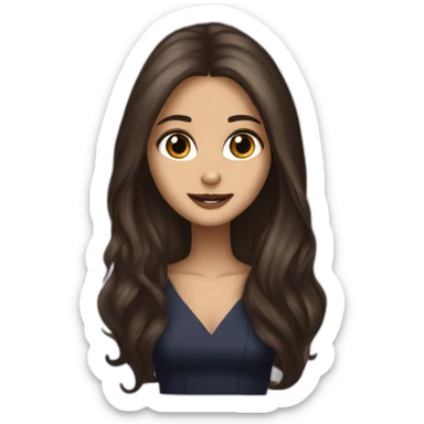 Elena Gilbert un vampire diares with long hair by Nina dobrev sticker