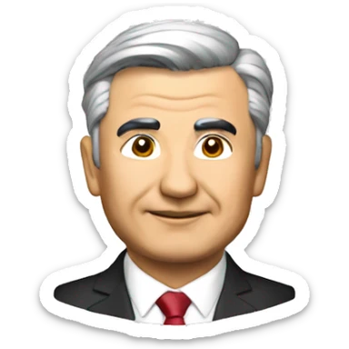 President Uzbekistan 3d realistic sticker
