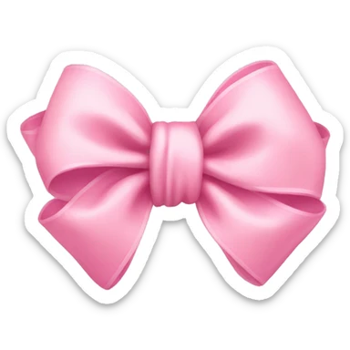 Baby pink bow sticker