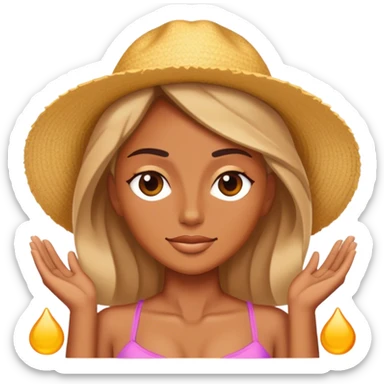 Women tanning  sticker