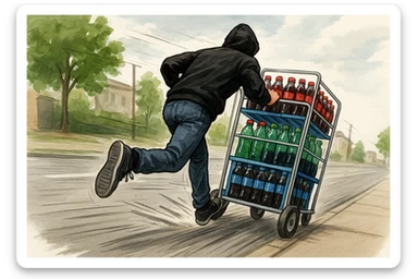 aka-uka ichimlik ortilgan aravani olib qochishyapti orqa tarafdan rakurs yuzi ko'rinmasin sticker