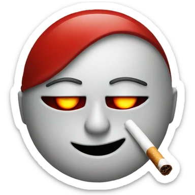 red eyes smoking sticker
