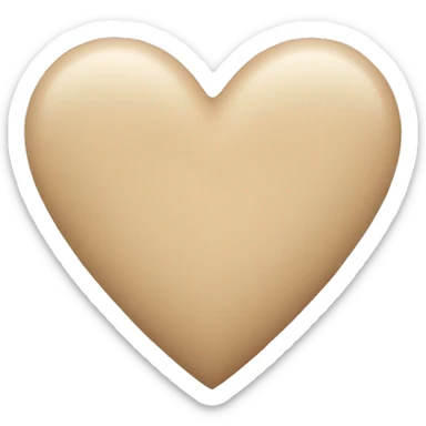 Beige heart  sticker